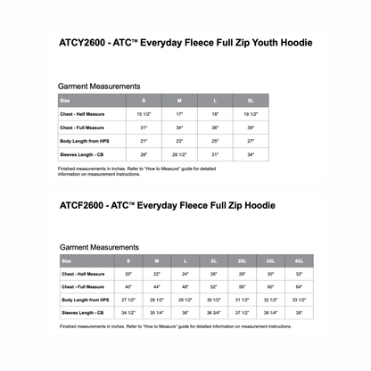 Zipper Adult/Youth - COTTON