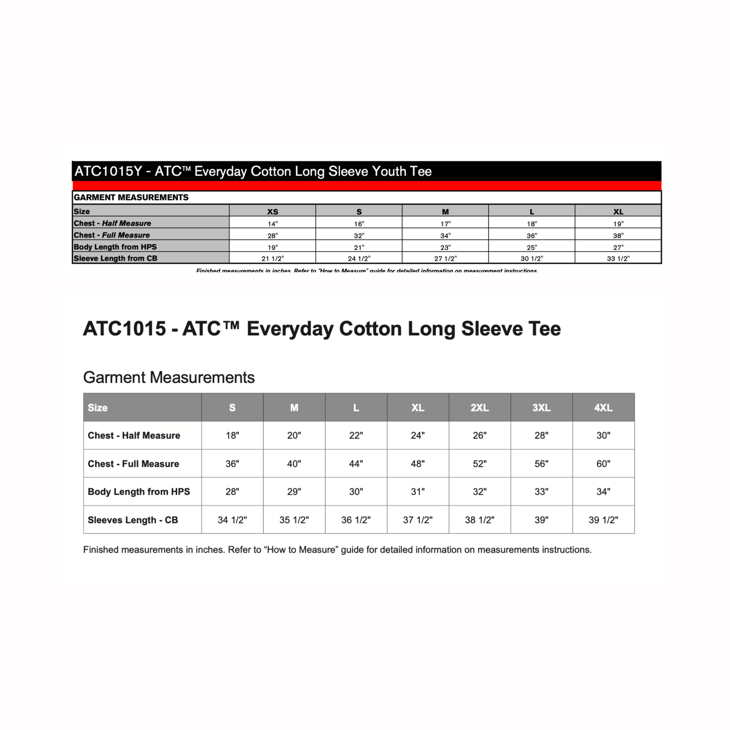 Long Sleeve Adult/Youth - COTTON