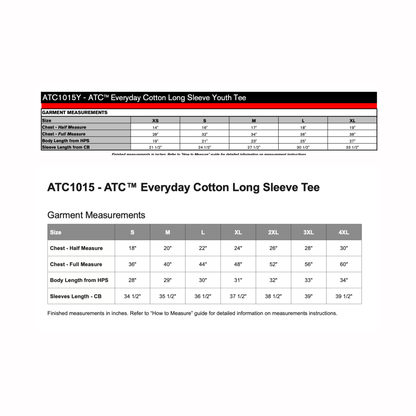 Long Sleeve Adult/Youth - COTTON