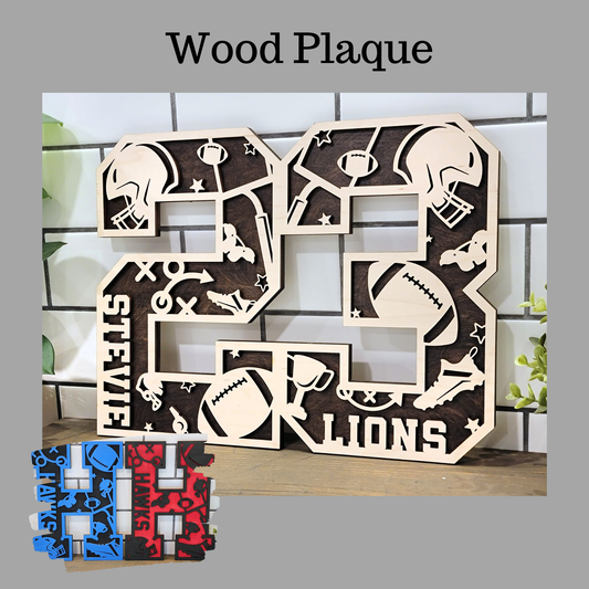 11.5" Tall Baltic Birch Wood, Hand Painted