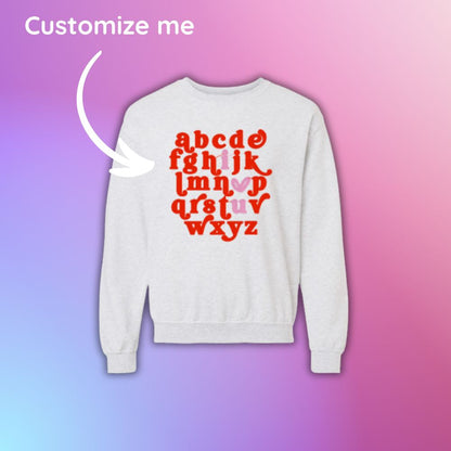 Crewneck Aphabets Design